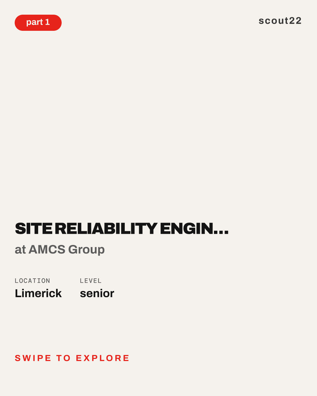 Site Reliability Engineering Technical Lead at AMCS Group