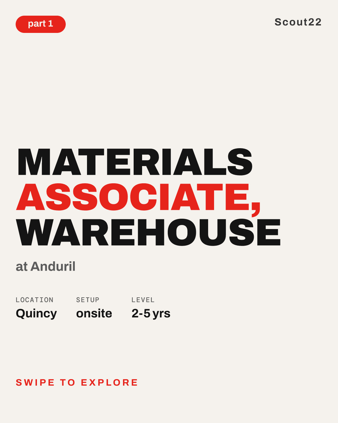 Materials Associate, Warehouse at Anduril