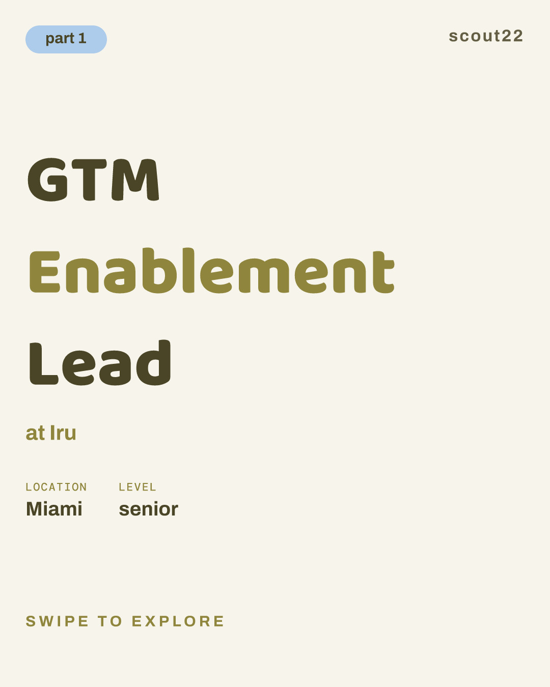 GTM Enablement Lead at Iru
