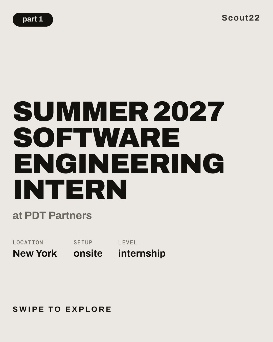 Summer 2027 Software Engineering Intern at PDT Partners