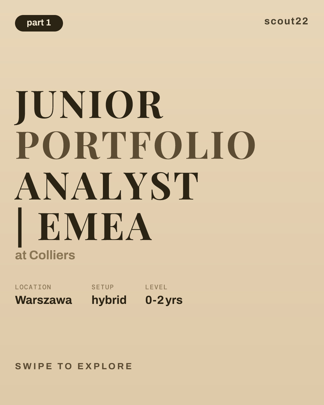 Junior Portfolio Analyst | EMEA at Colliers