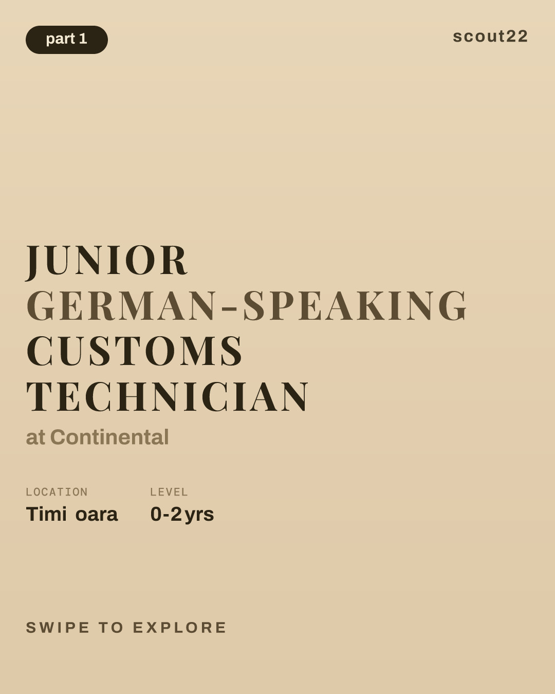 Junior German-Speaking Customs Technician at Continental