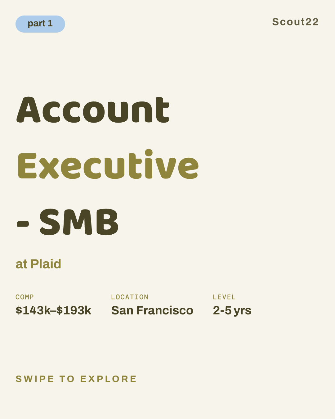 Account Executive - SMB at Plaid