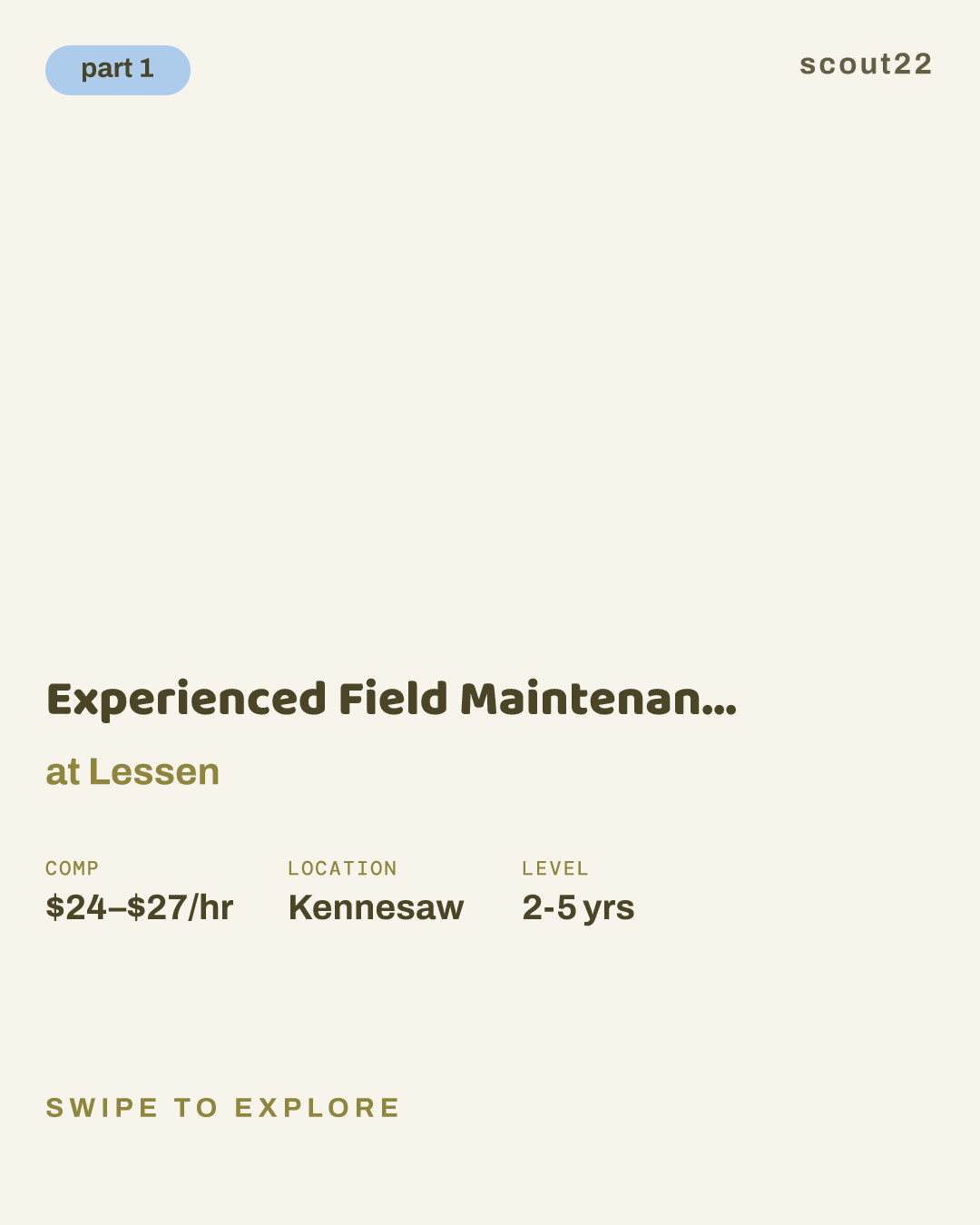 Experienced Field Maintenance Technician (3+ Years Required) at Lessen