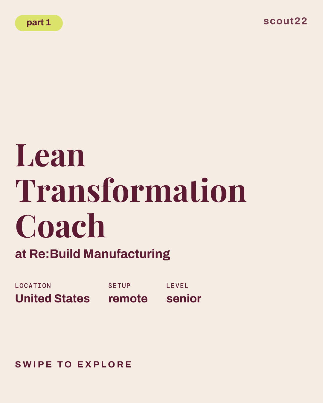 Lean Transformation Coach at Re:Build Manufacturing