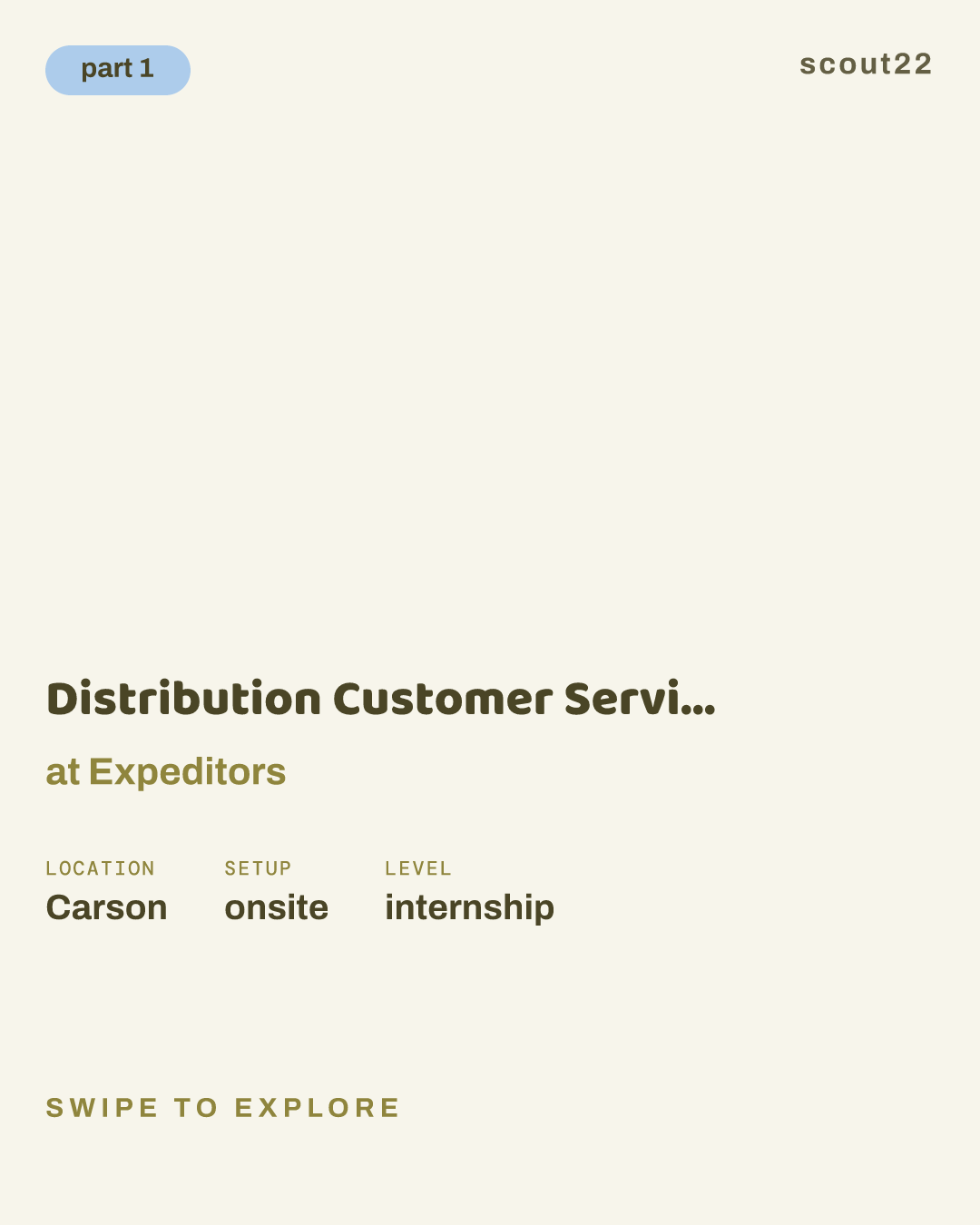 Distribution Customer Service Intern *Full Time* at Expeditors
