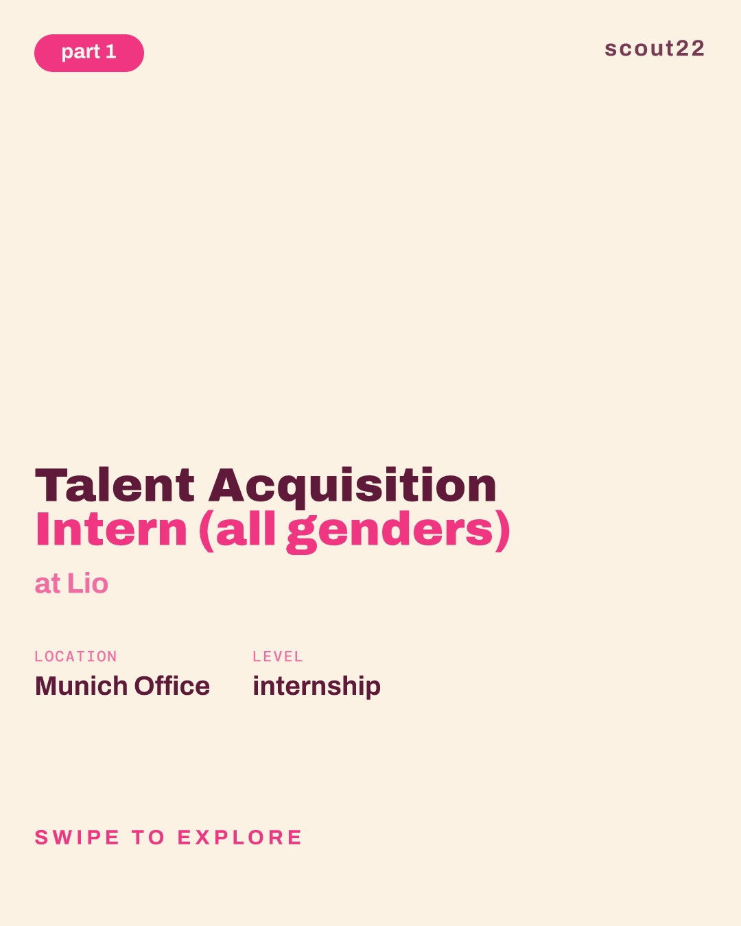 Talent Acquisition Intern (all genders) at Lio