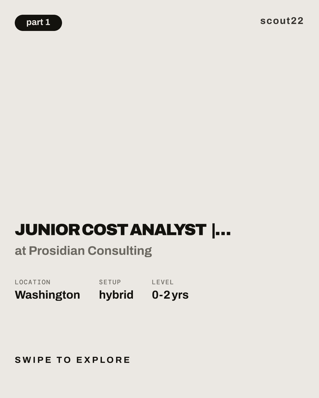 Junior Cost Analyst | Aerospace & Defense Operation & Support (O&S) Legacy Cost Model Support and Independent Cost Estimates [AFCAA0013012] at Prosidian Consulting