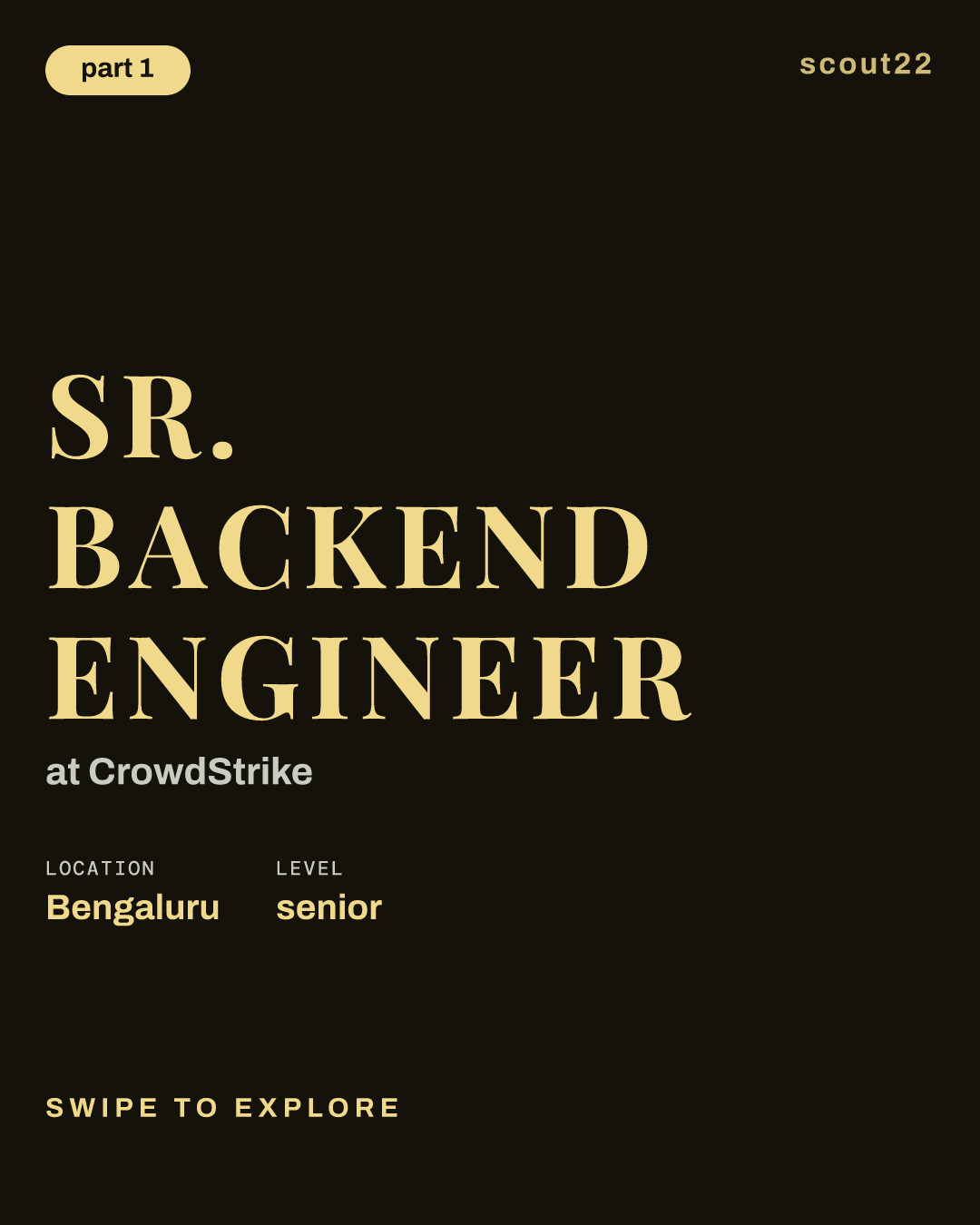 Sr. Backend Engineer at CrowdStrike