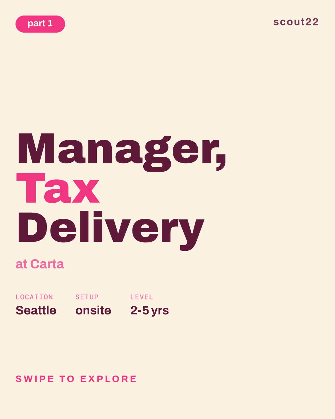 Manager, Tax Delivery at Carta