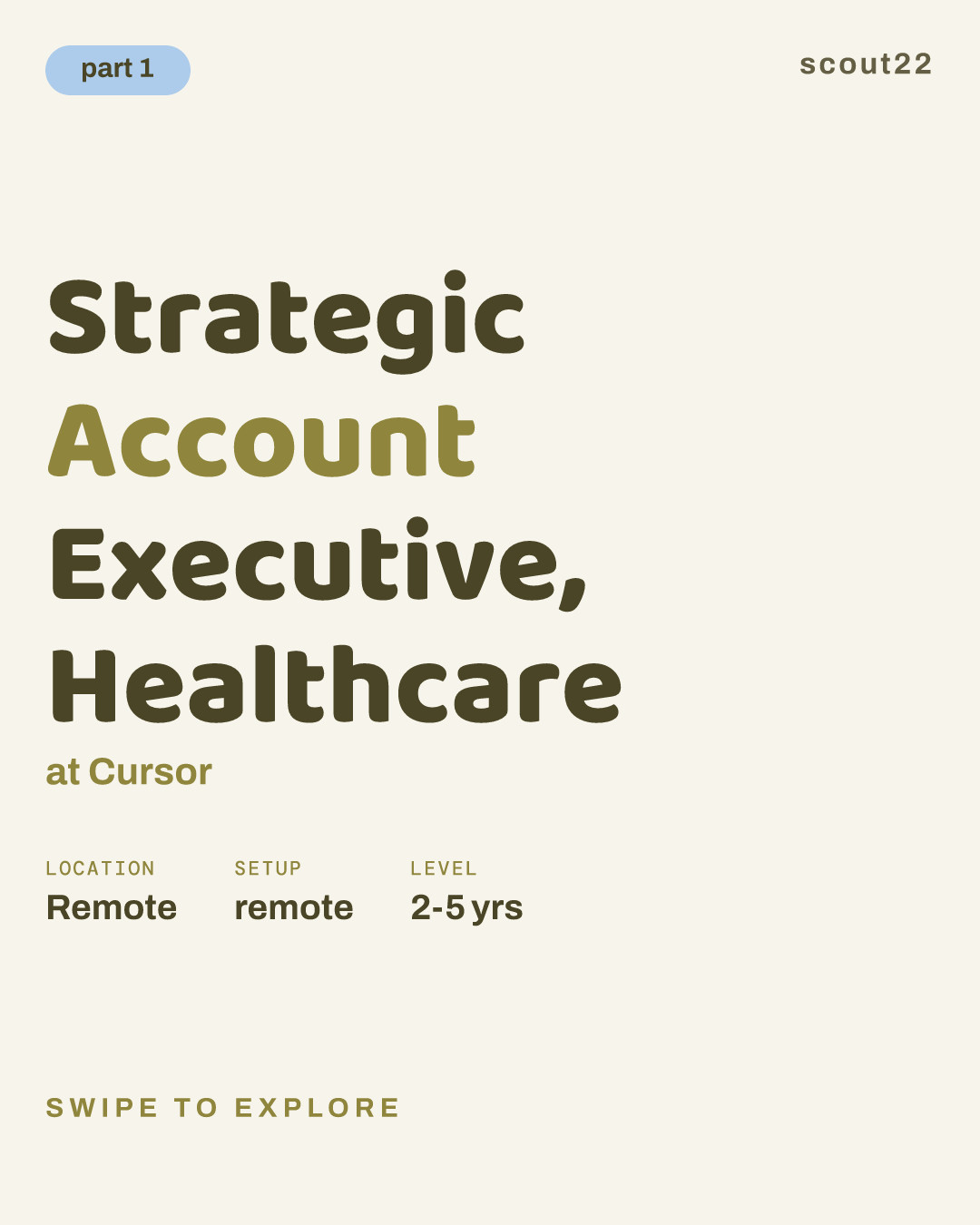 Strategic Account Executive, Healthcare at Cursor