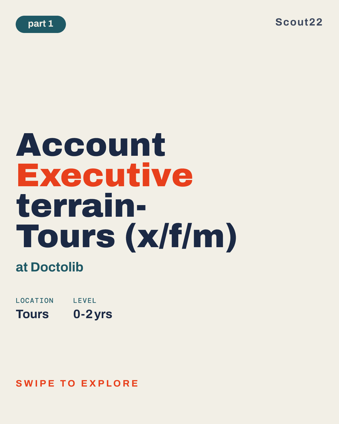 Account Executive terrain- Tours (x/f/m) at Doctolib