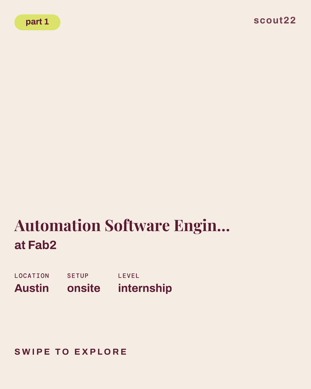 Automation Software Engineering Intern - Summer at Fab2