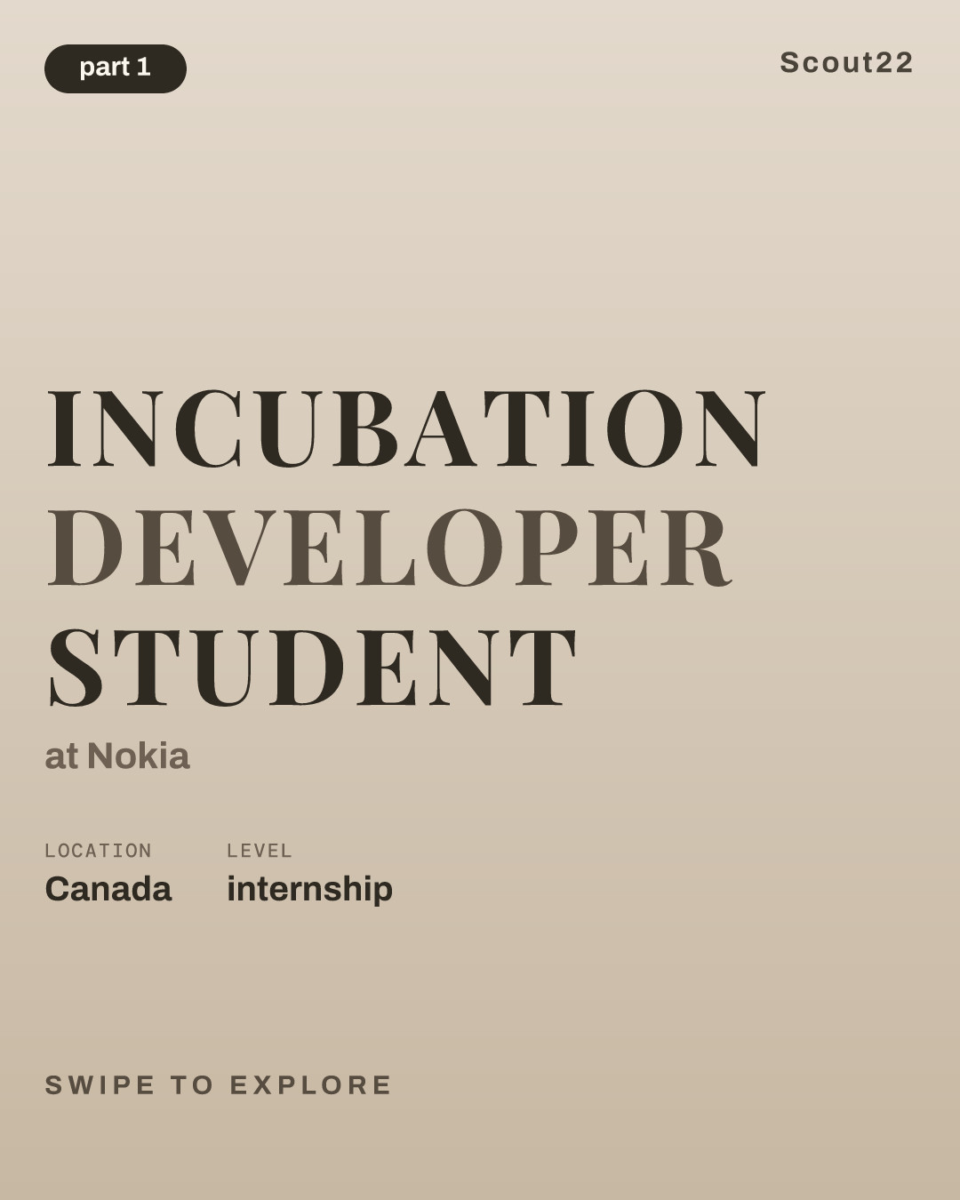 Incubation Developer Student at Nokia