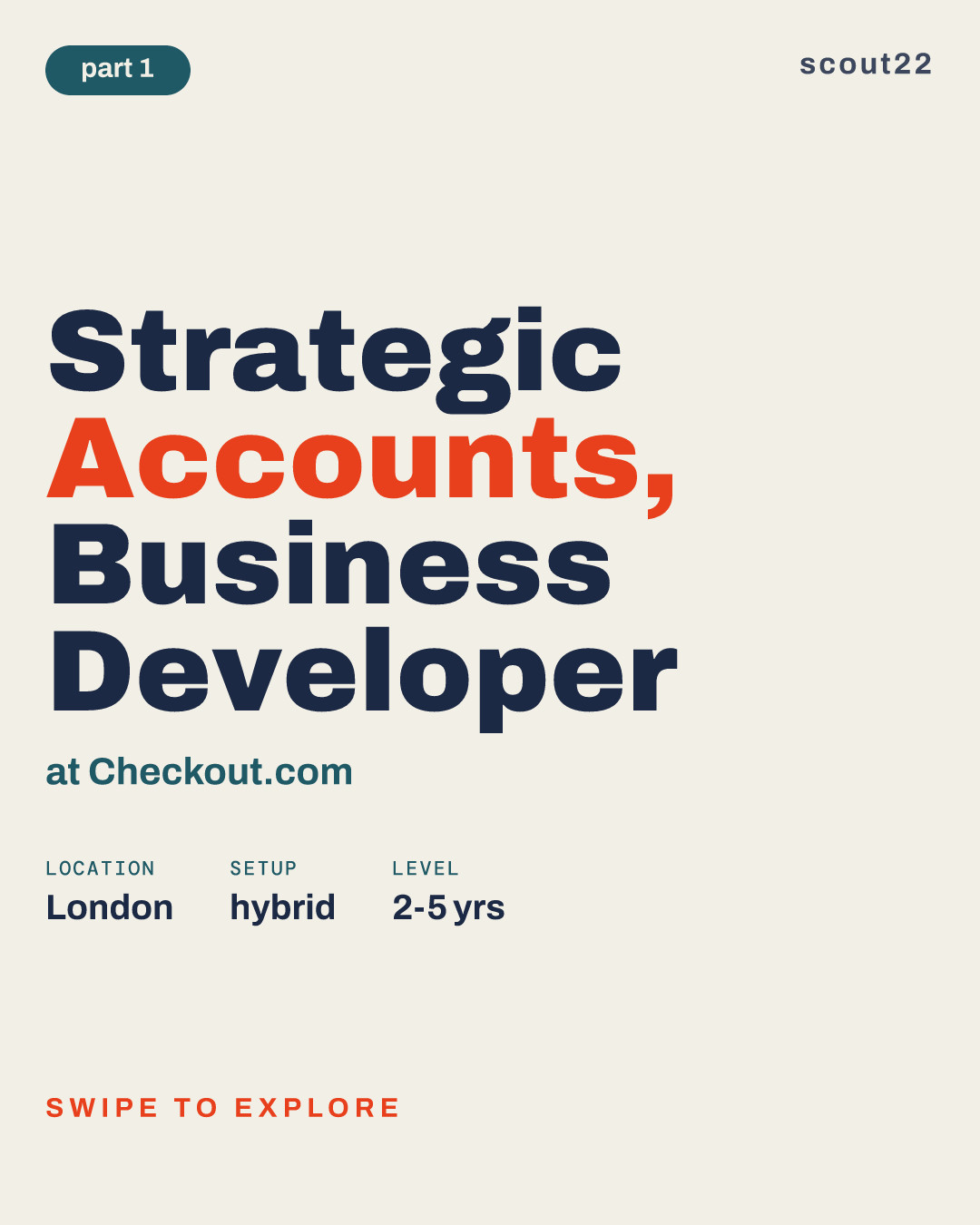 Strategic Accounts, Business Developer at Checkout.com