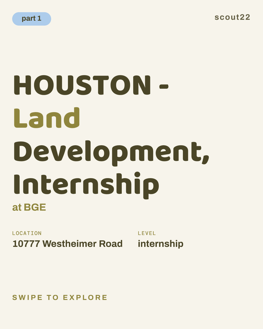 HOUSTON - Land Development, Internship at BGE