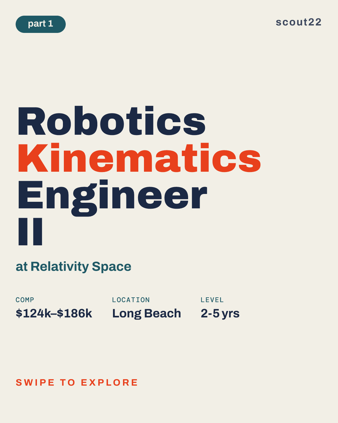 Robotics Kinematics Engineer II at Relativity Space