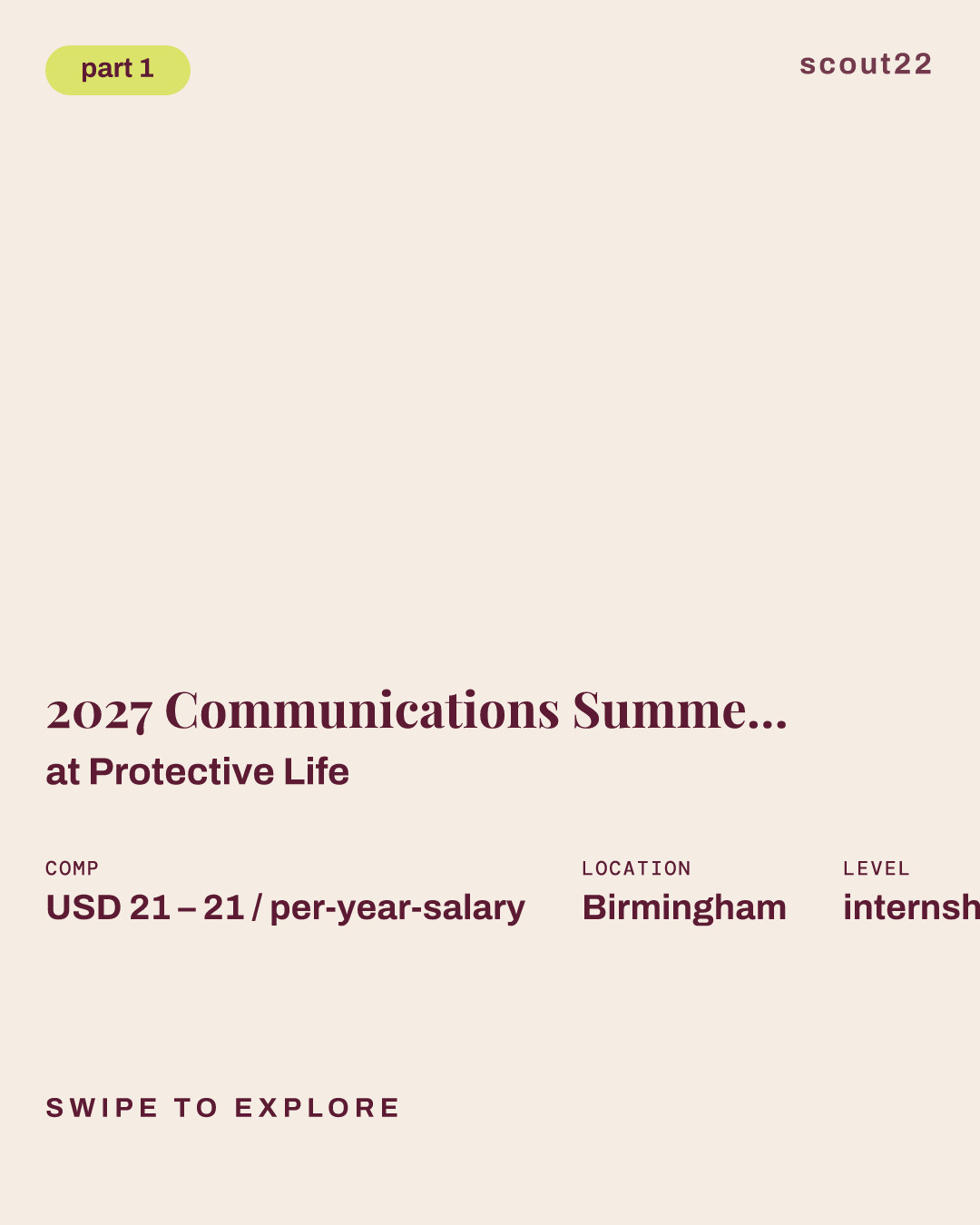 2027 Communications Summer Internship Program at Protective Life
