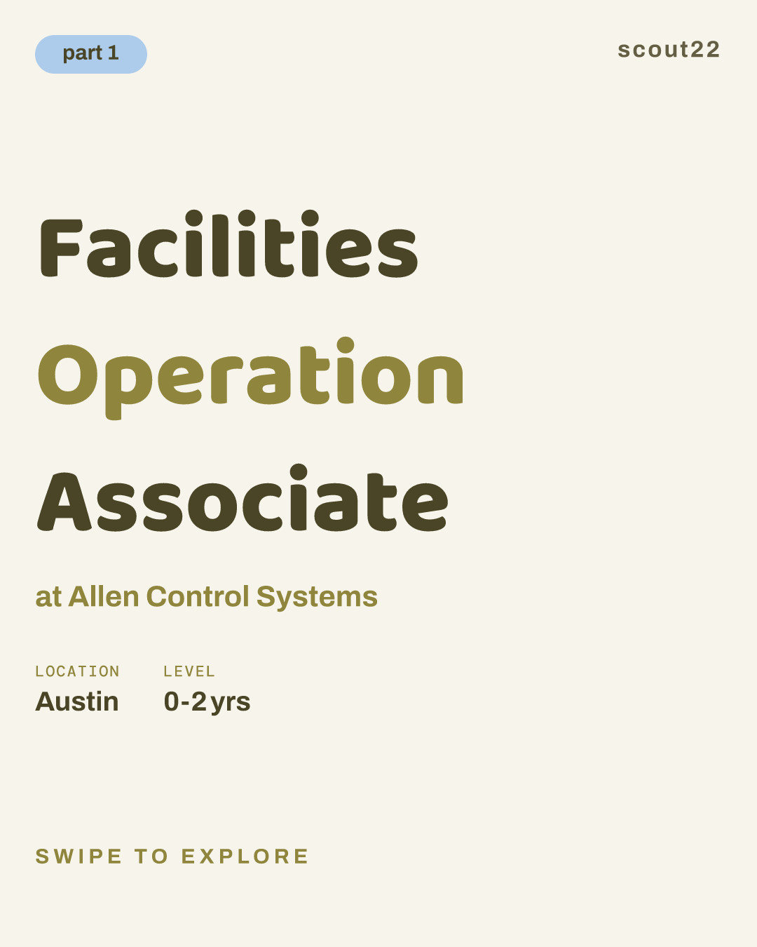 Facilities Operation Associate at Allen Control Systems