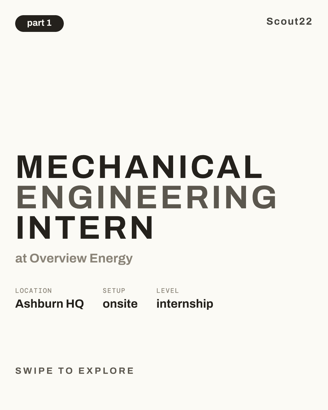 Mechanical Engineering Intern at Overview Energy