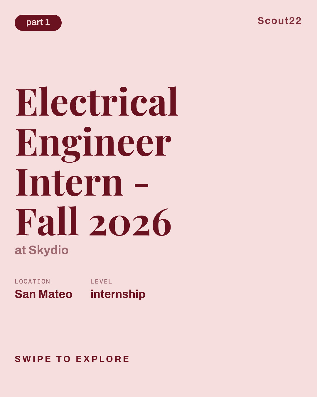 Electrical Engineer Intern - Fall 2026 at Skydio