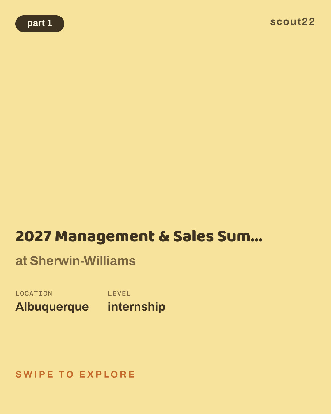 2027 Management & Sales Summer Intern - New Mexico at Sherwin-Williams