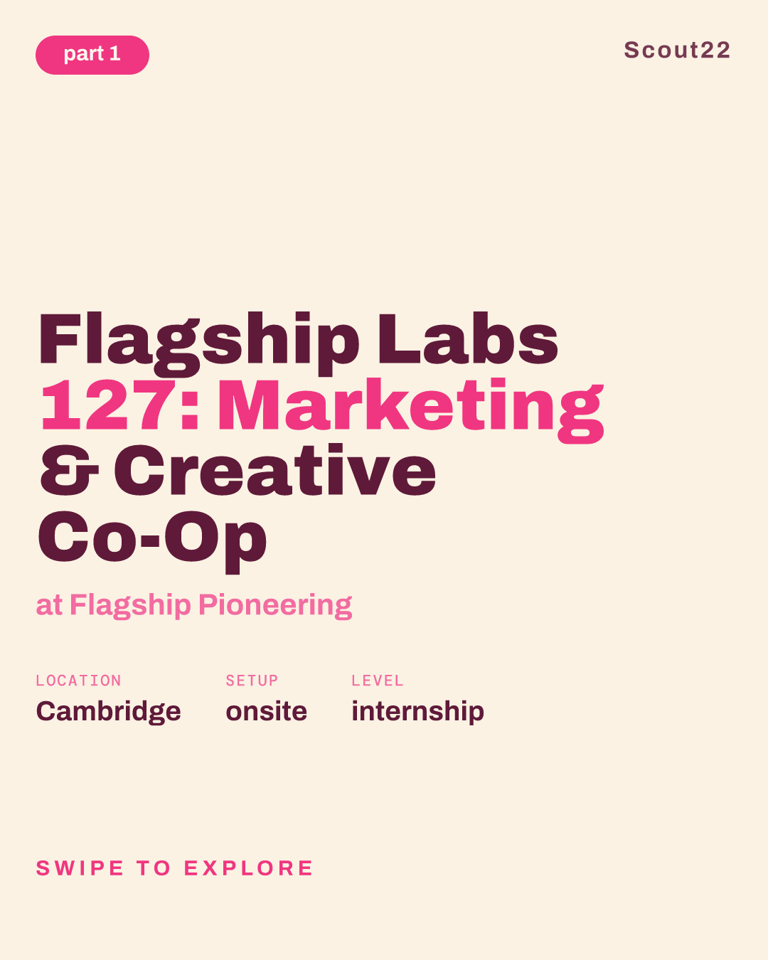 Flagship Labs 127: Marketing & Creative Co-Op at Flagship Pioneering