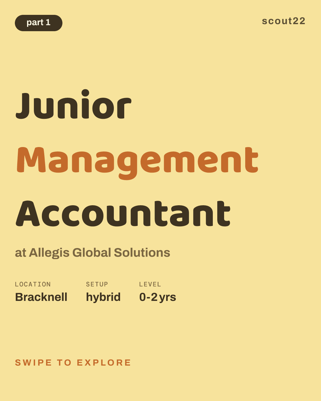 Junior Management Accountant at Allegis Global Solutions