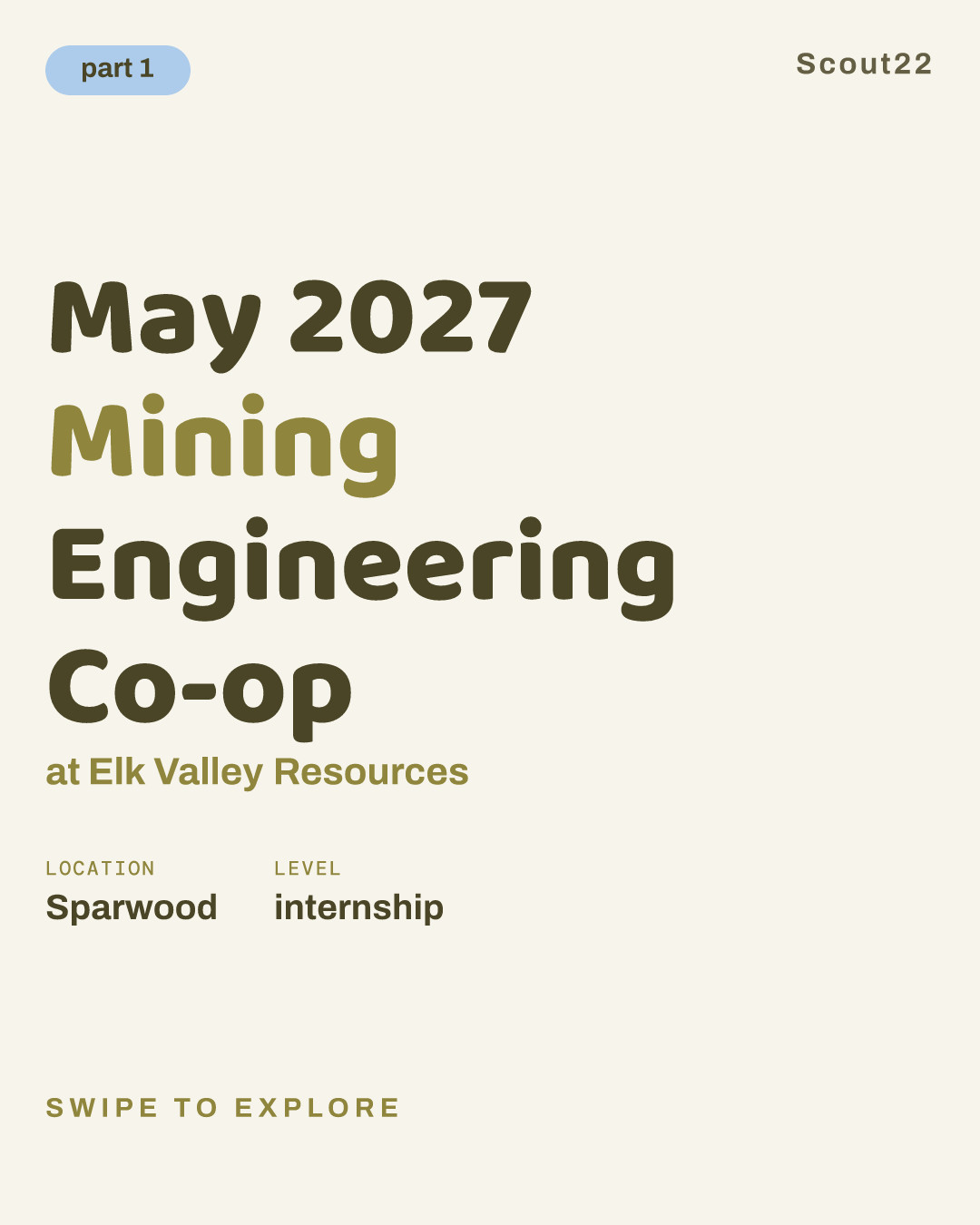 May 2027 Mining Engineering Co-op at Elk Valley Resources