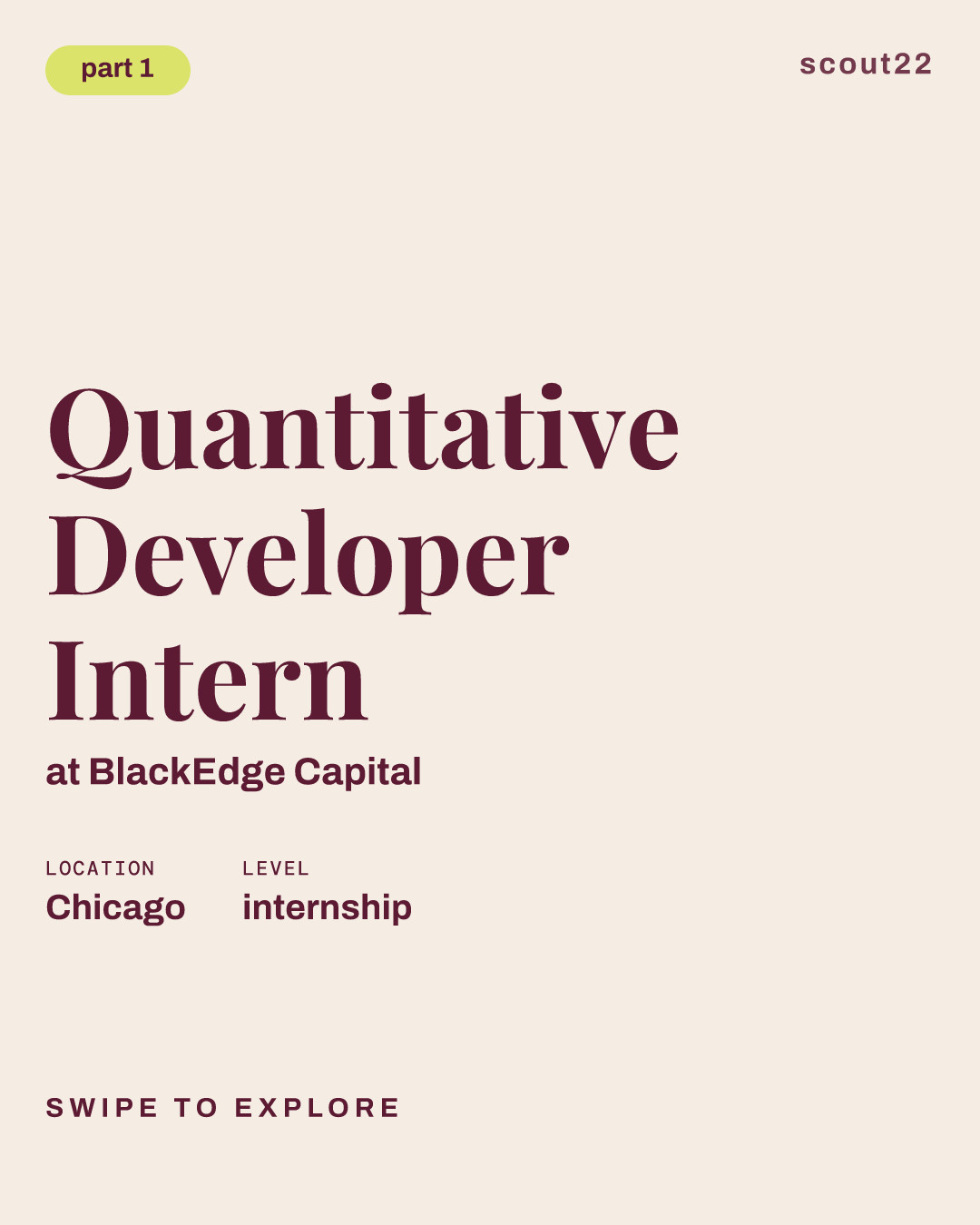 Quantitative Developer Intern at BlackEdge Capital