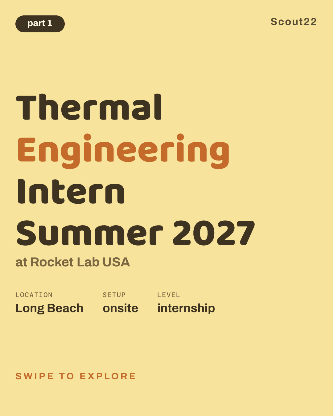 Thermal Engineering Intern Summer 2027 at Rocket Lab USA