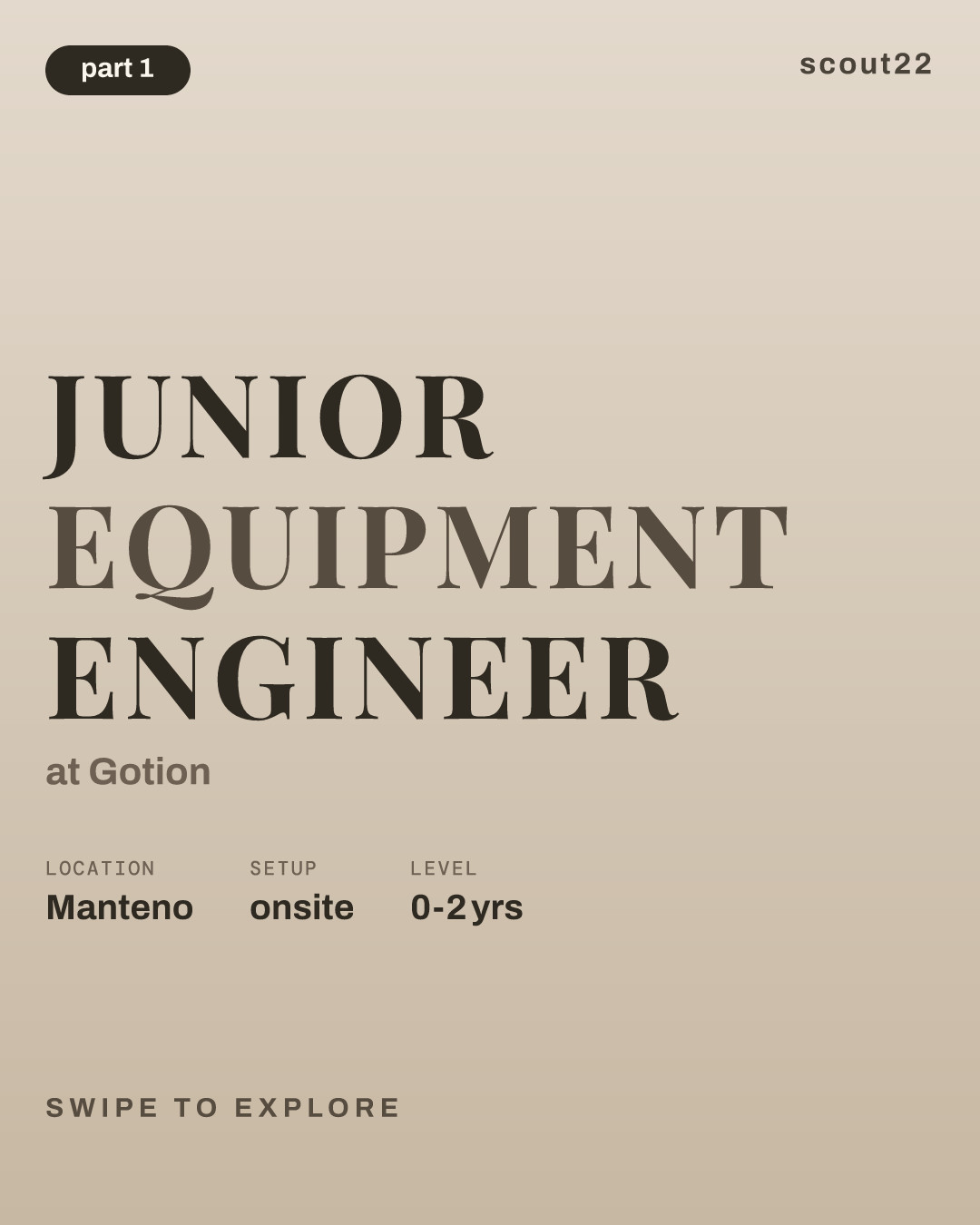 Junior Equipment Engineer at Gotion