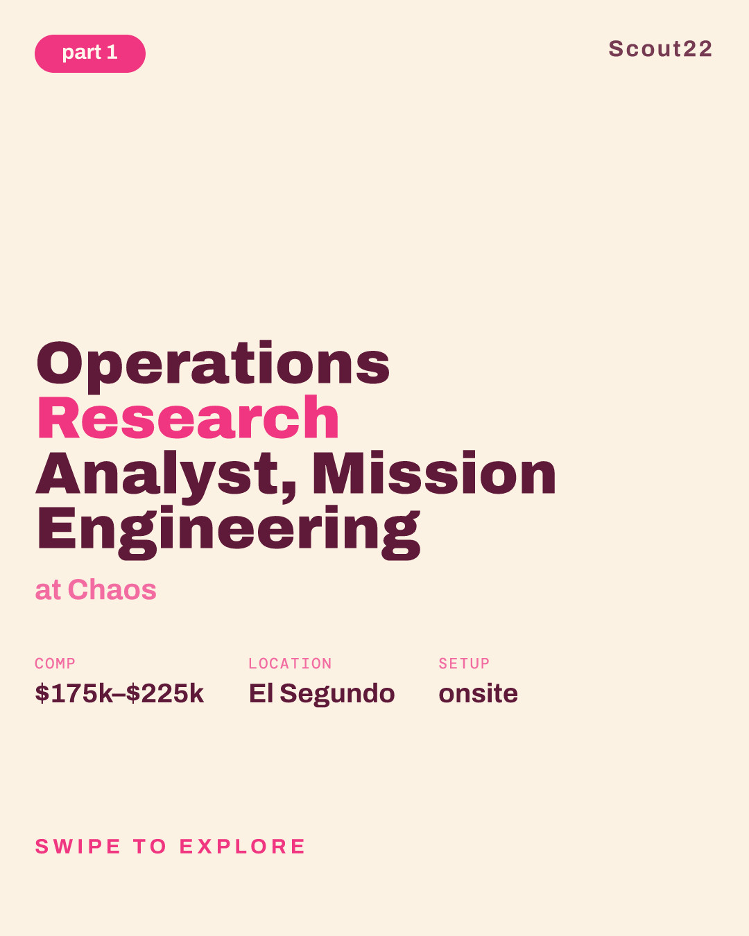 Operations Research Analyst, Mission Engineering at Chaos