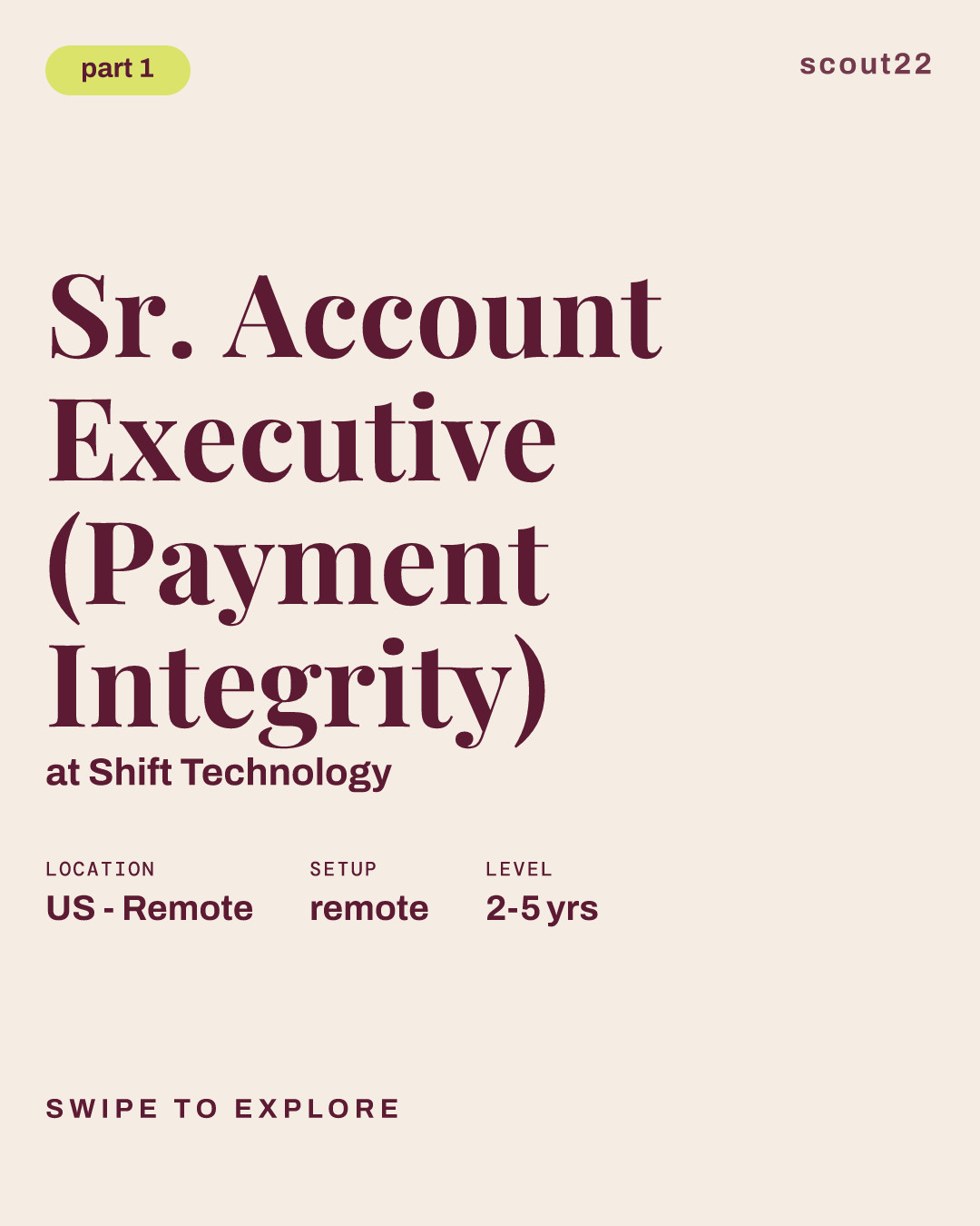 Sr. Account Executive (Payment Integrity) at Shift Technology