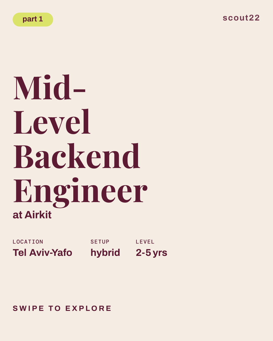 Mid- Level Backend Engineer at Airkit
