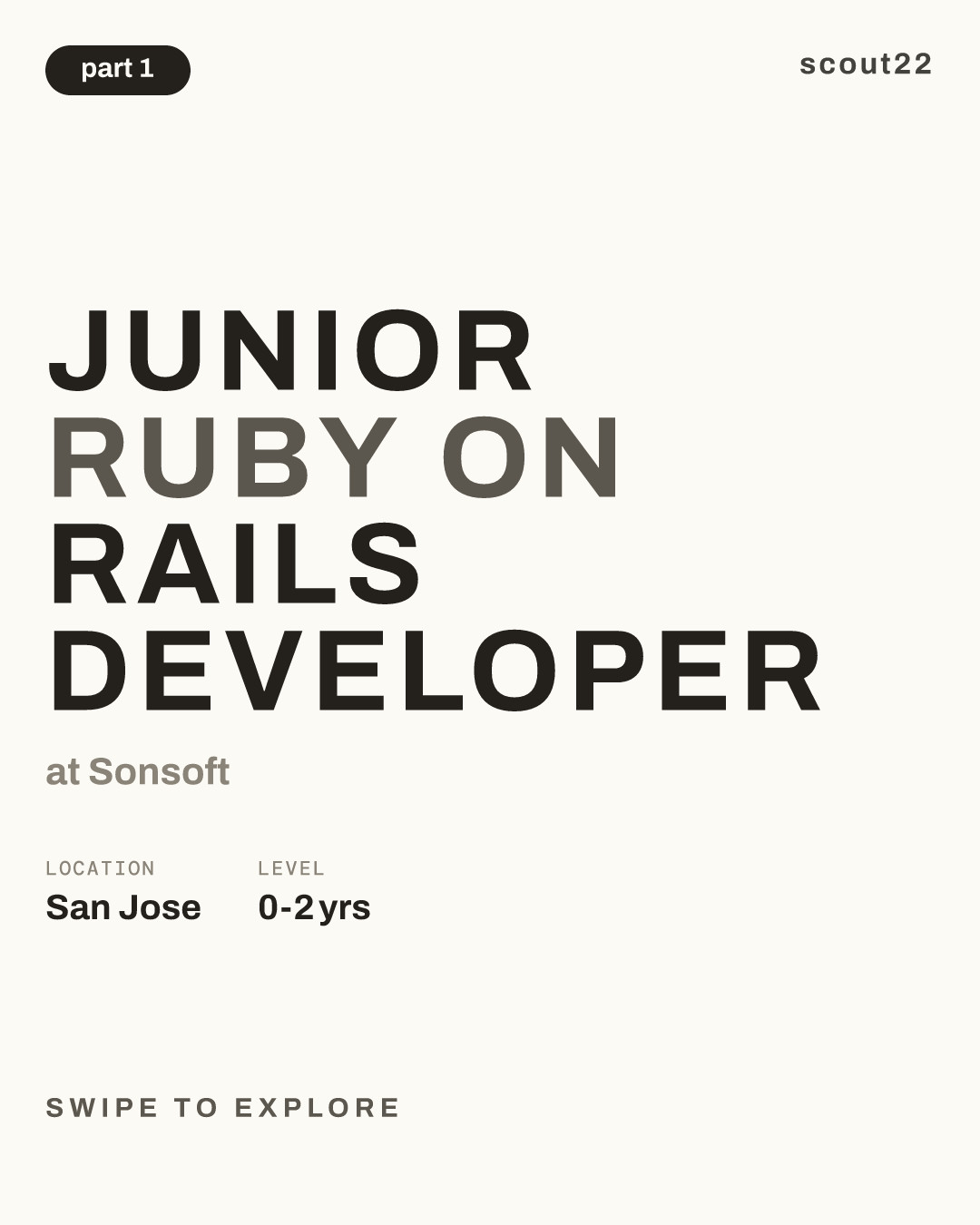 Junior Ruby on Rails Developer at Sonsoft