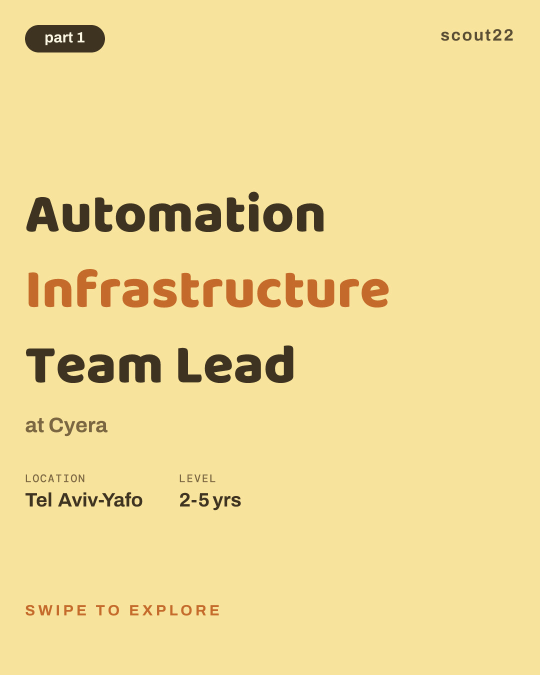 Automation Infrastructure Team Lead at Cyera