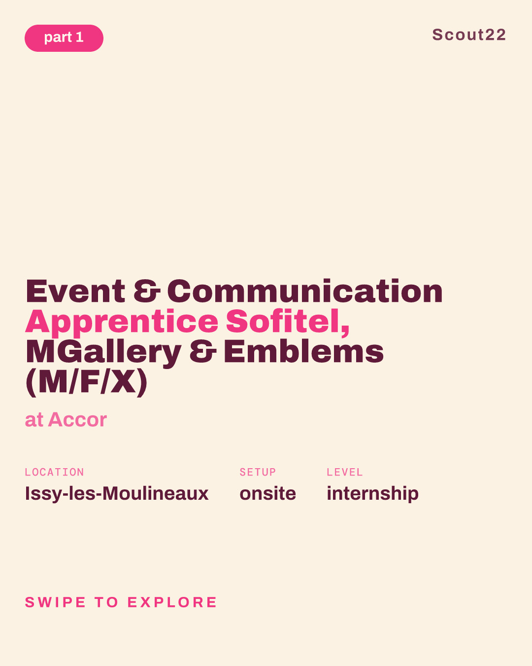 Event & Communication Apprentice Sofitel, MGallery & Emblems (M/F/X) at Accor