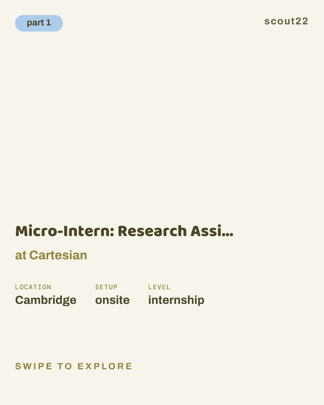Micro-Intern: Research Assistant (IAP - Alumni Host) at Cartesian