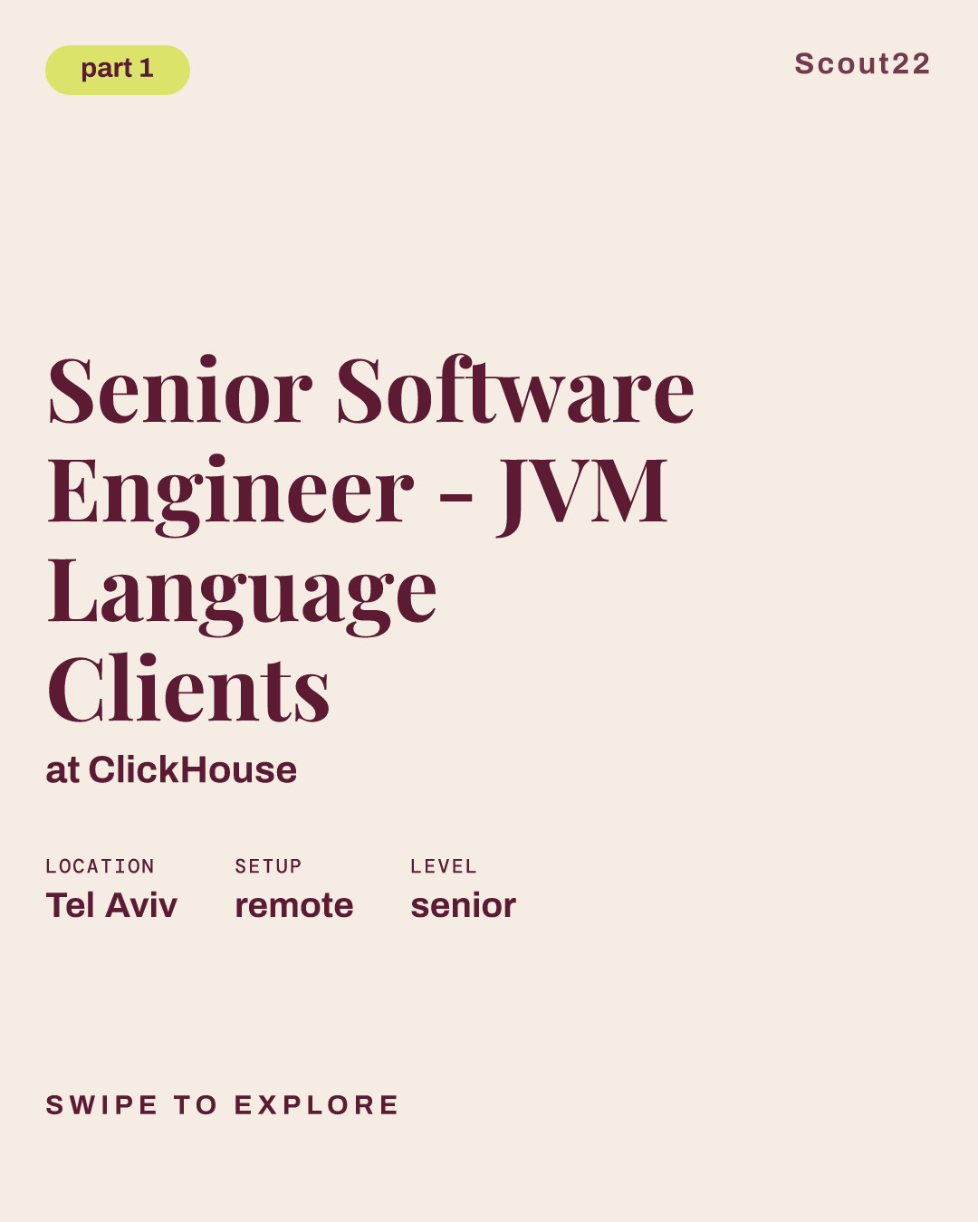 Senior Software Engineer - JVM Language Clients at ClickHouse