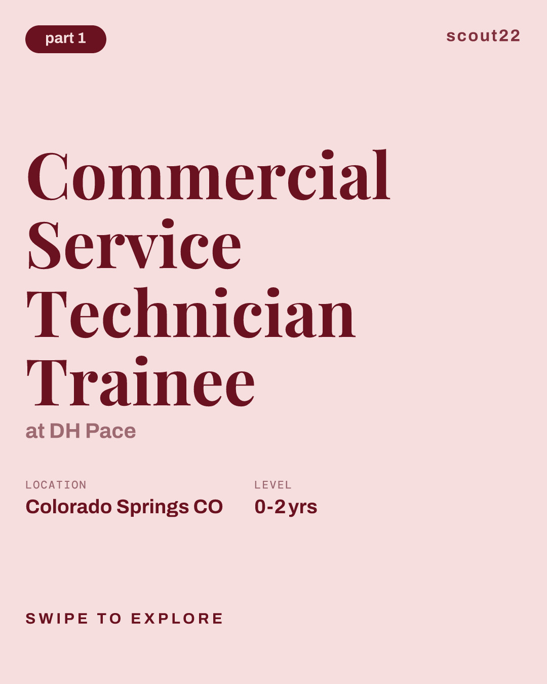 Commercial Service Technician Trainee at DH Pace