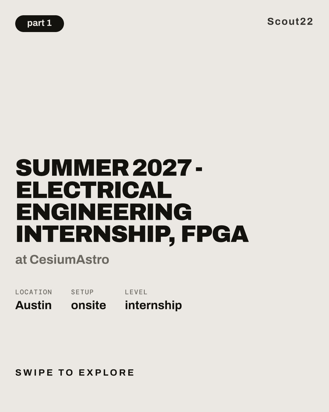 Summer 2027 - Electrical Engineering Internship, FPGA at CesiumAstro
