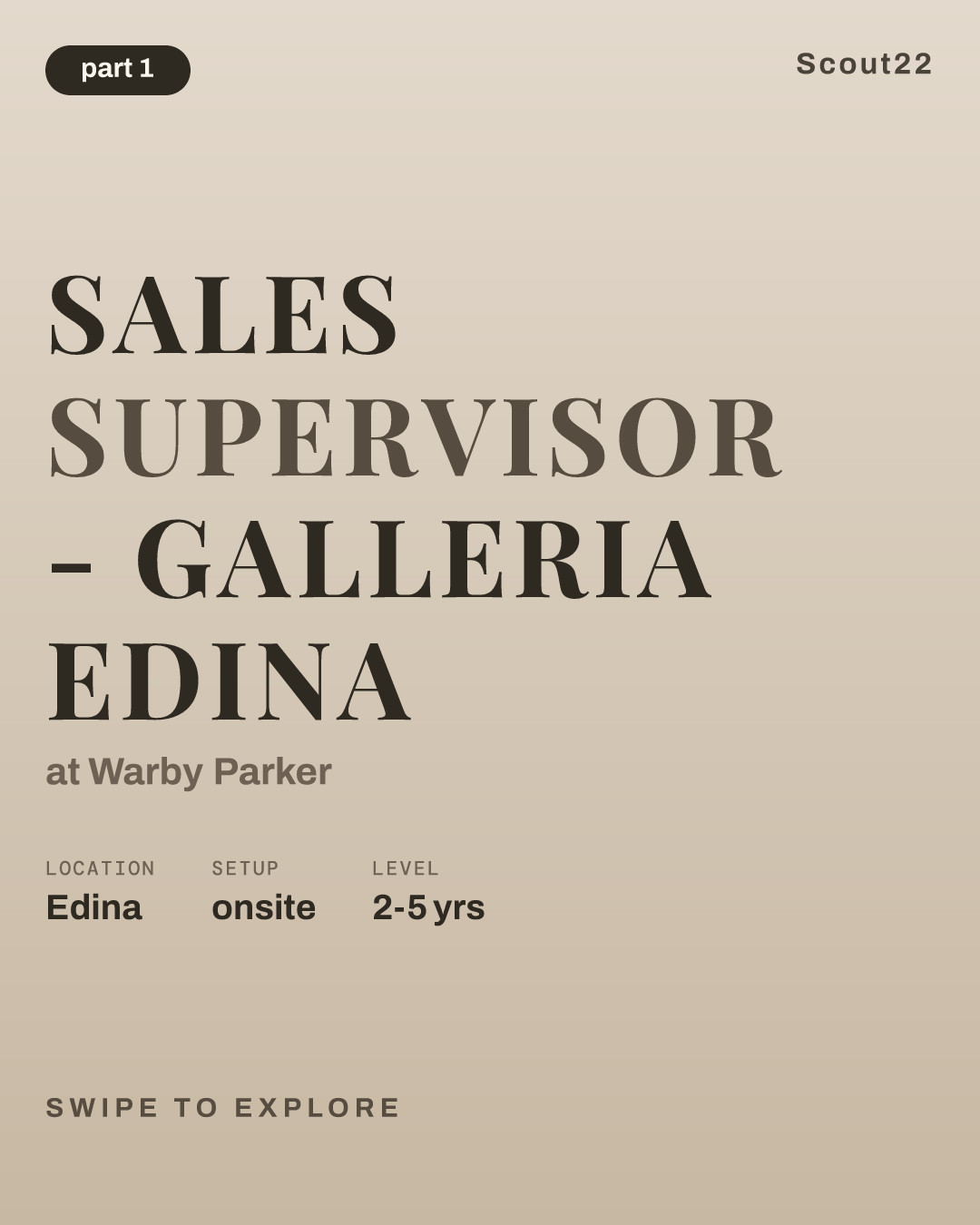 Sales Supervisor - Galleria Edina at Warby Parker