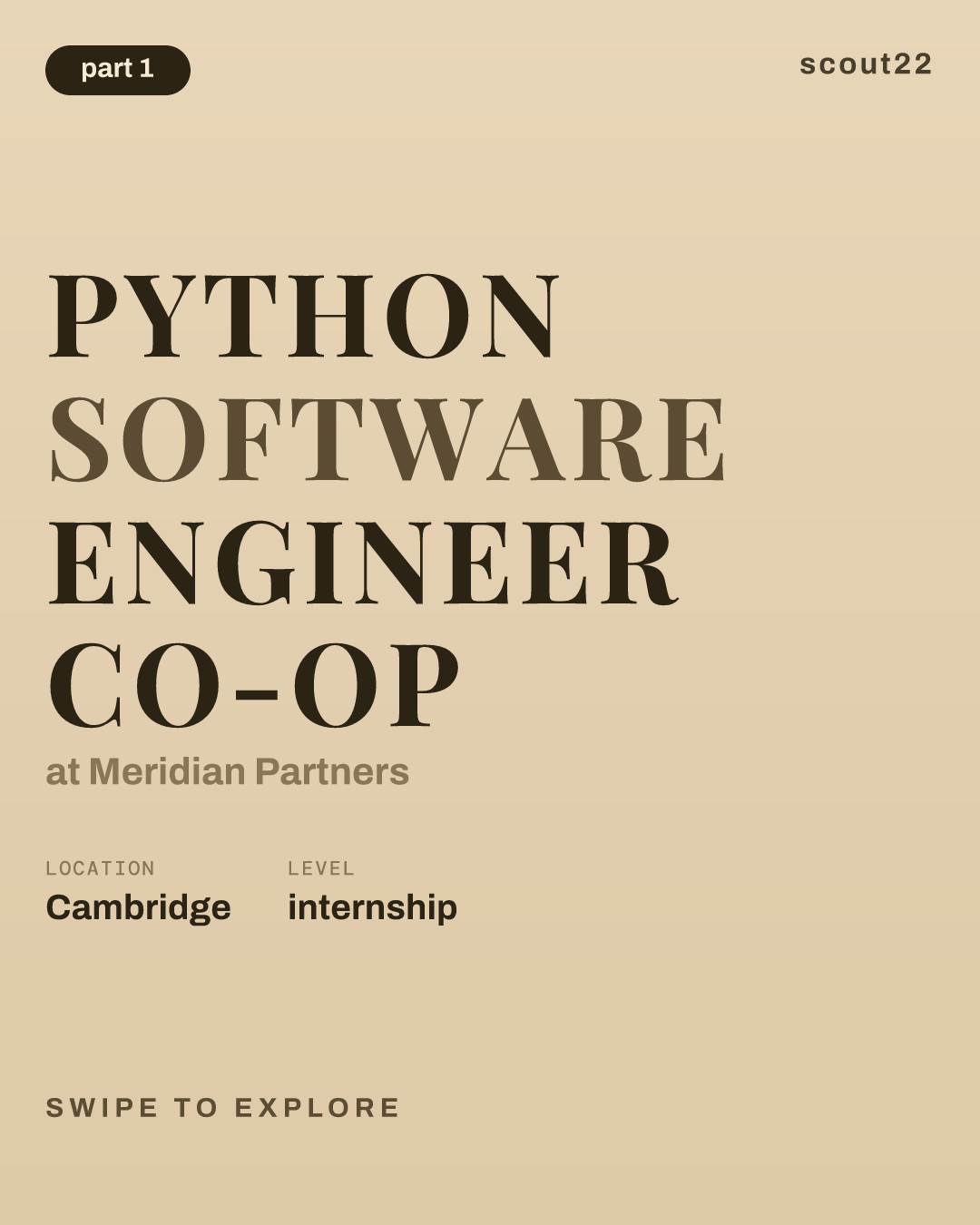 Python Software Engineer Co-op at Meridian Partners