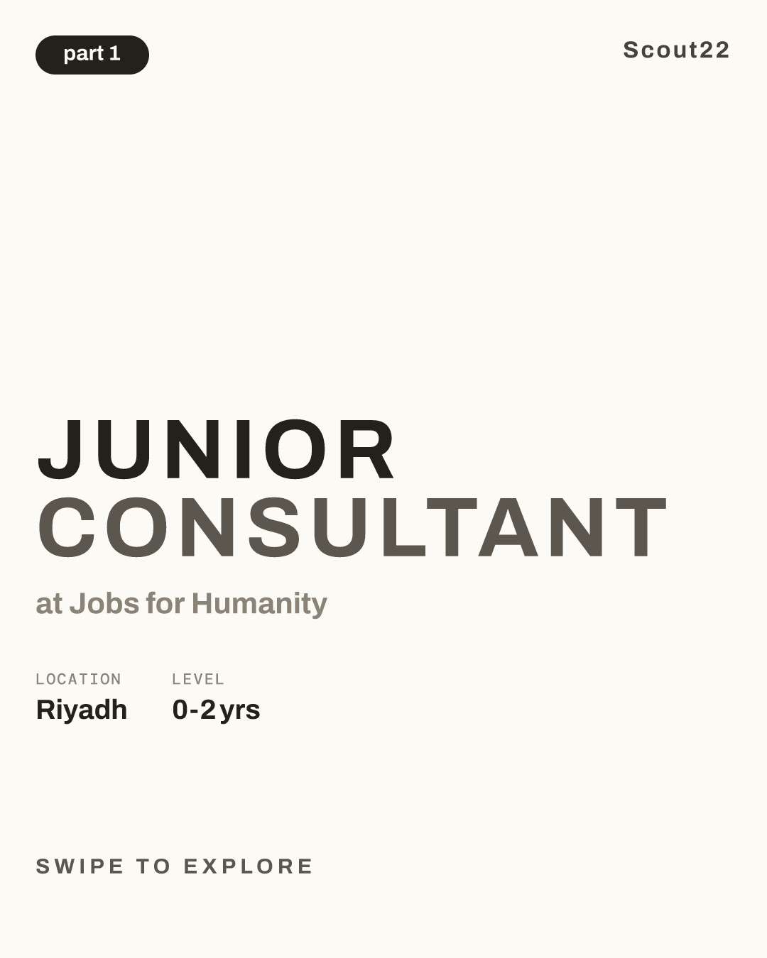 Junior Consultant at Jobs for Humanity