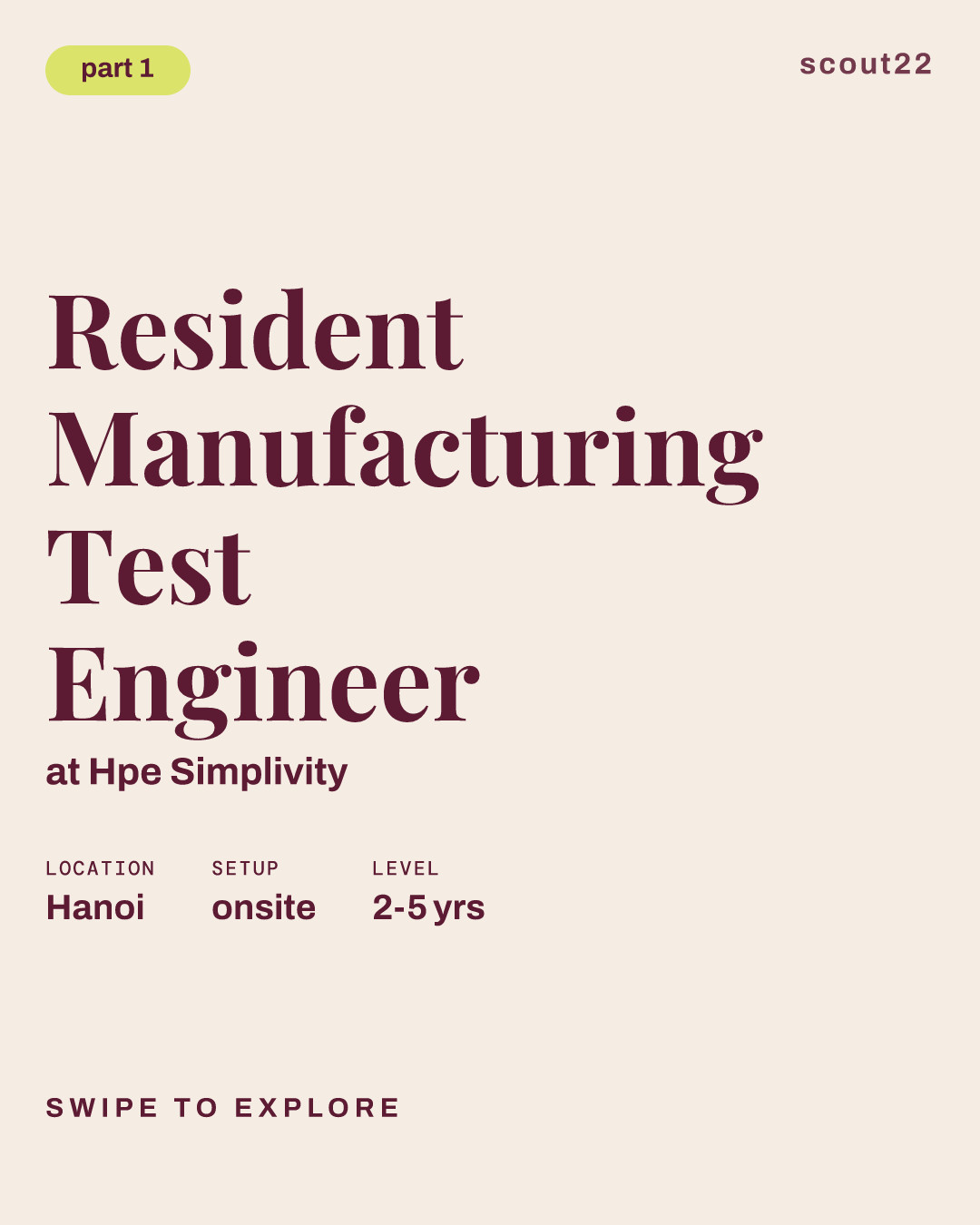 Resident Manufacturing Test Engineer at Hpe Simplivity