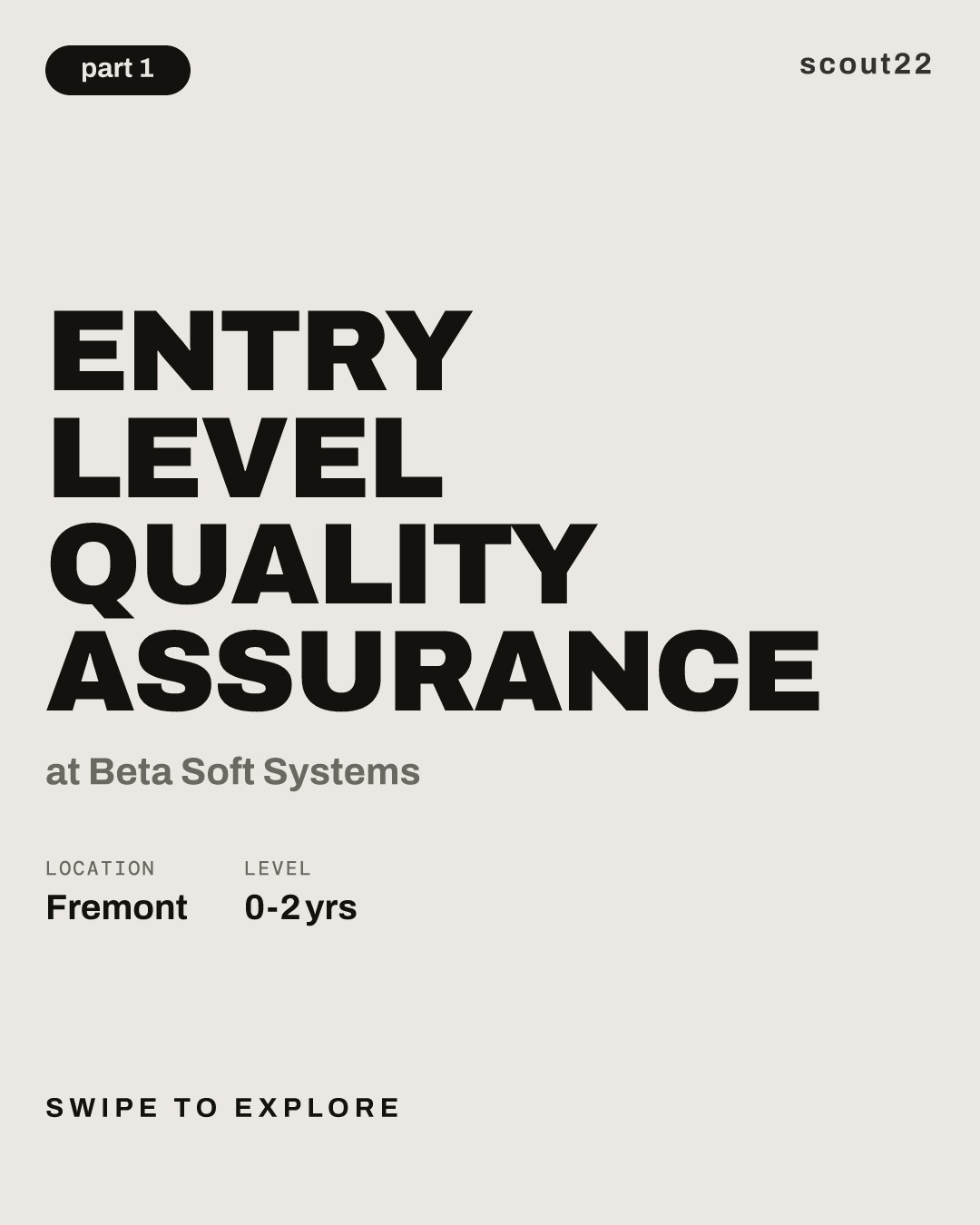 Entry level Quality Assurance at Beta Soft Systems