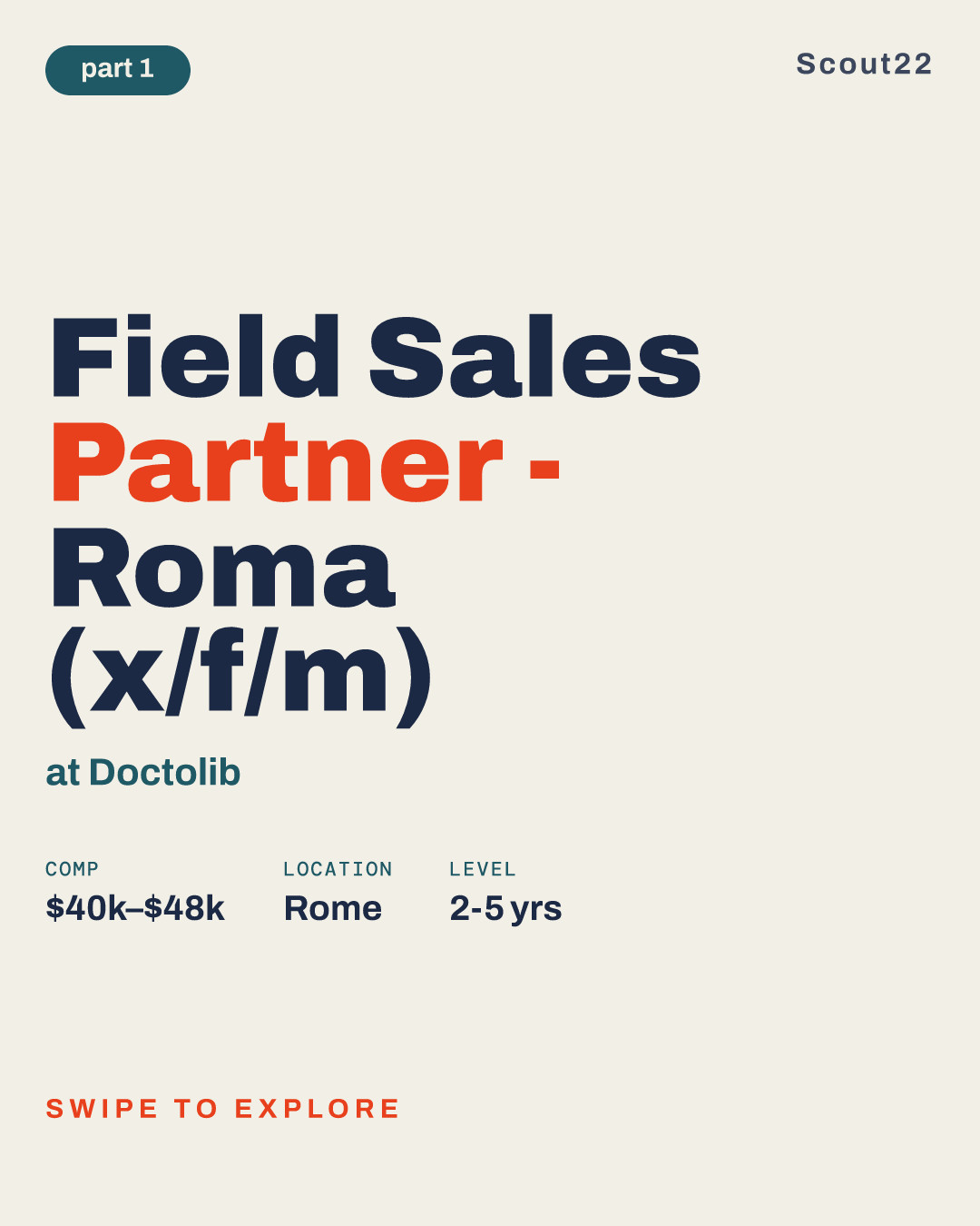 Field Sales Partner - Roma (x/f/m) at Doctolib