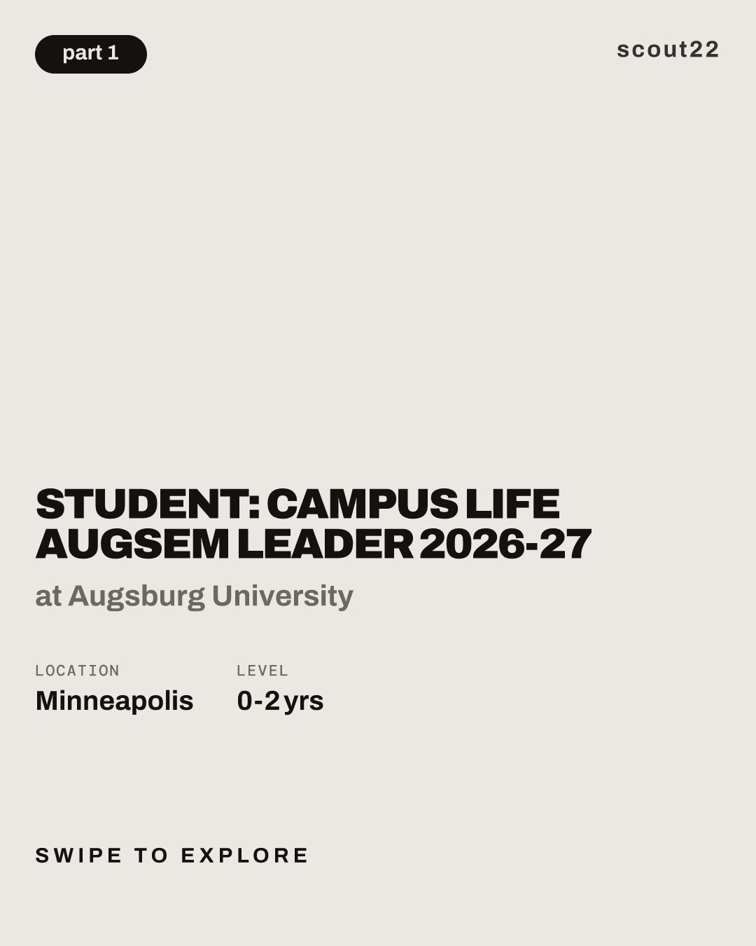 Student: Campus Life AugSem Leader 2026-27 at Augsburg University
