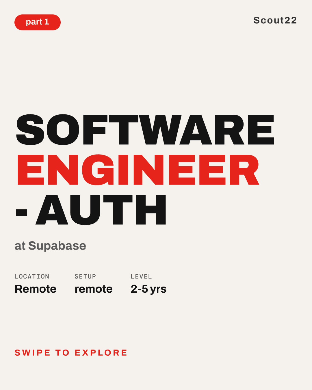 Software Engineer - Auth at Supabase